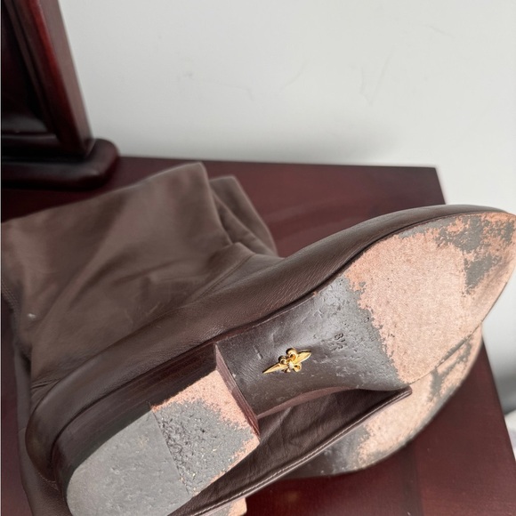 40% OFF POUR LA VICTOIRE Brown Leather Knee High Slouch Boots 8.5 - Picture 4 of 5